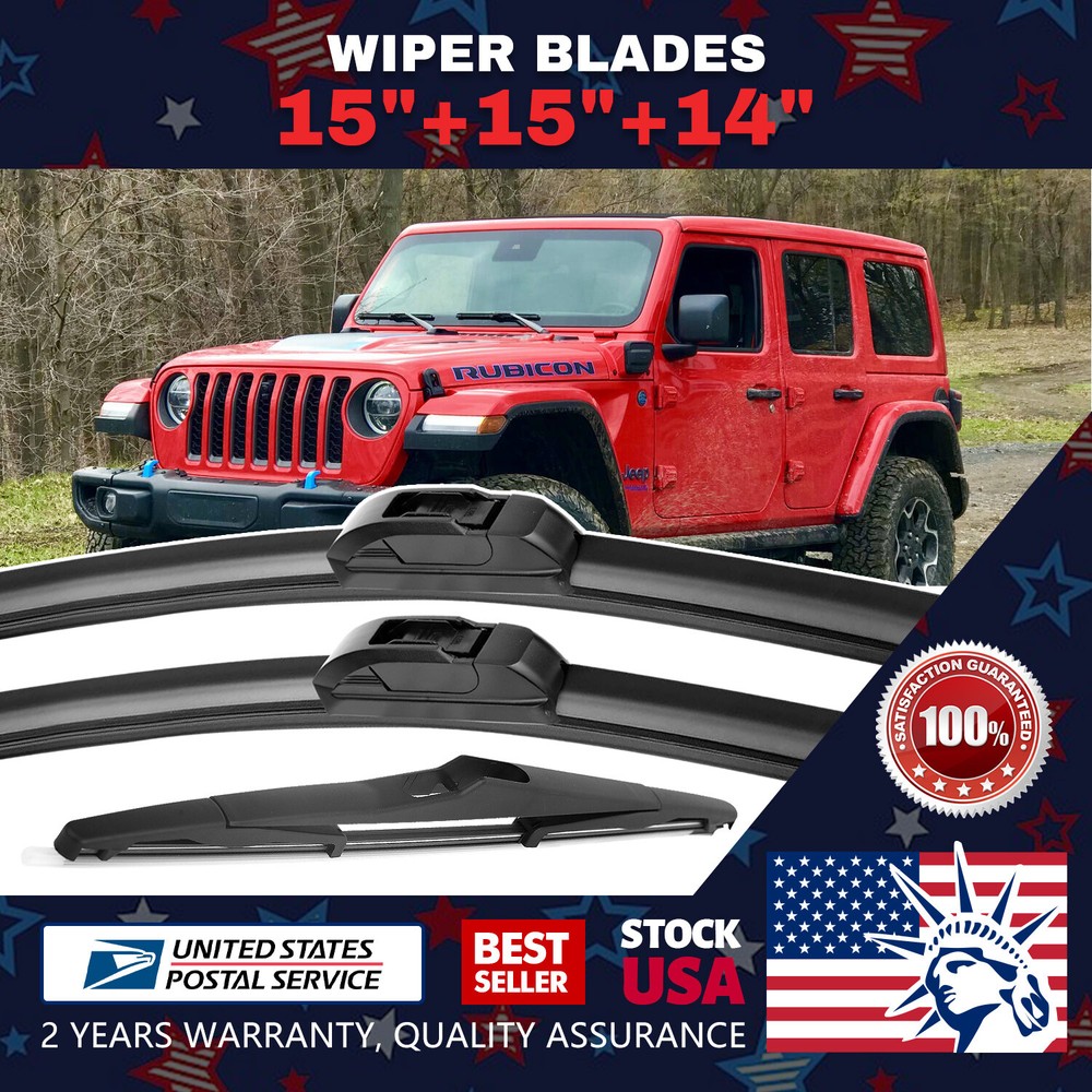 Easy Installation Durable 15''+15'' & Rear 14'' Premium Windshield Wiper Blade