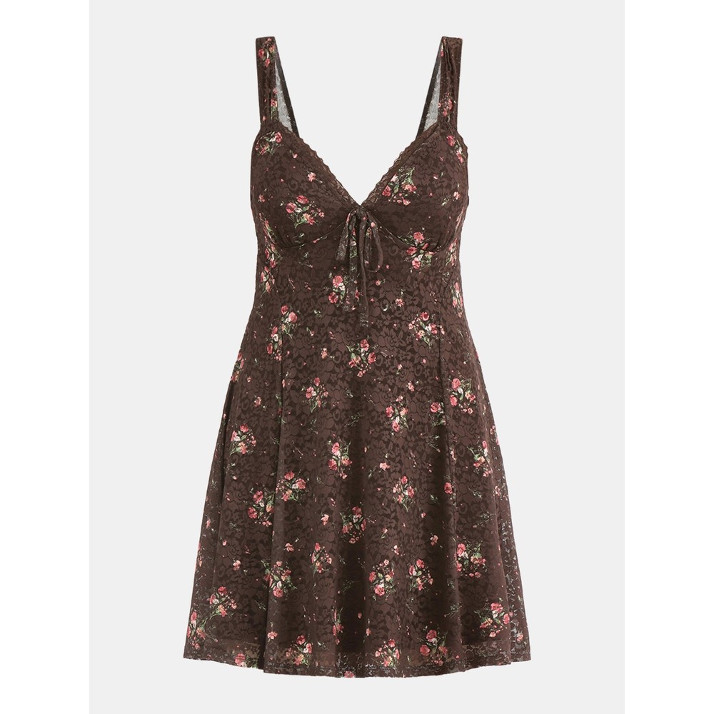 Women's Madden NYC Sleeveless Skater Dress with Lace Trim XL (16-18)