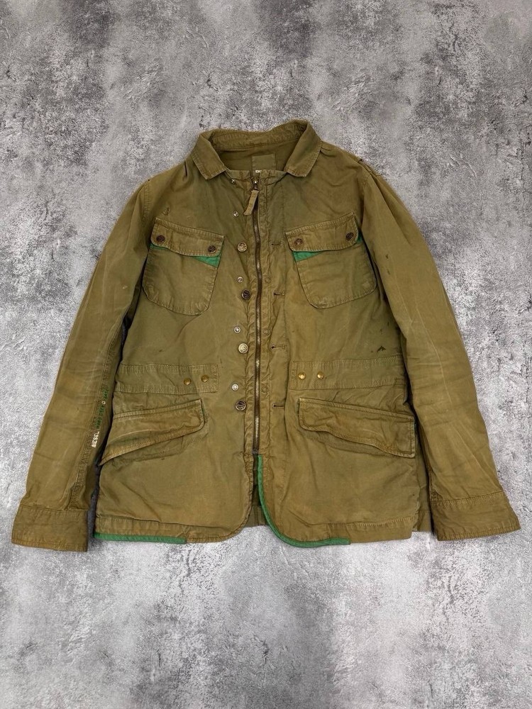 Diesel Men's Military Jacket Khaki Size Large