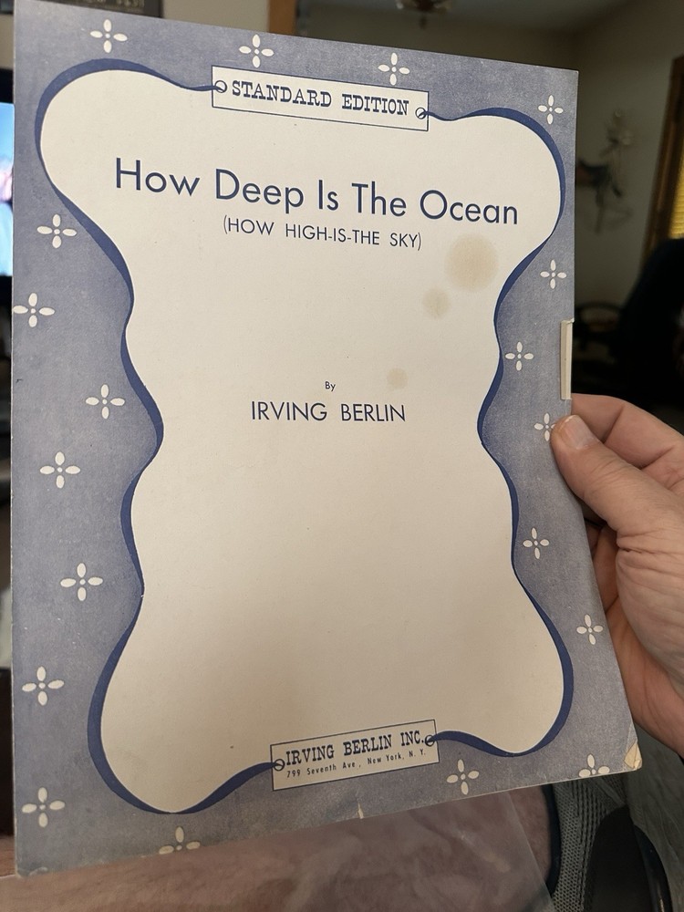 O 1932 IRVING BERLIN Sheet music HOW DEEP IS THE OCEAN