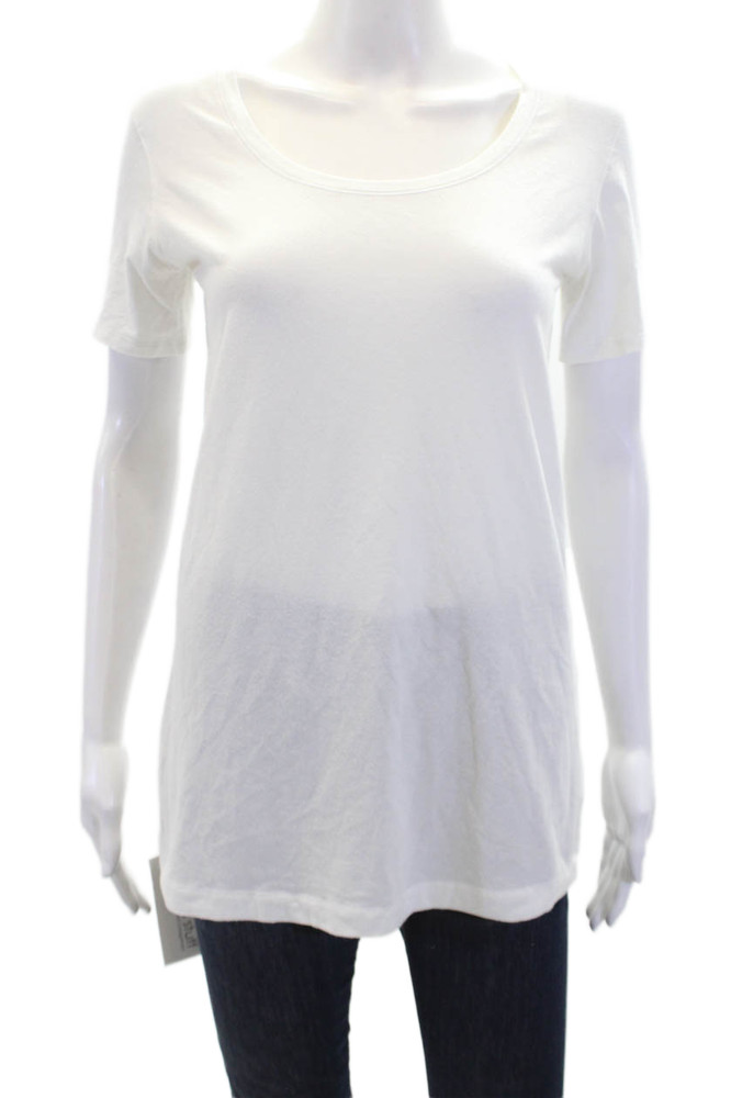 Lululemon Womens Cotton Blend Round Neck Short Sleeve T-Shirt Top White Size 8Free Shipping in US $100+ Orders | $6.95 Orders Below