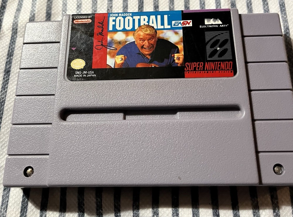 John Madden Football SNES Cartridge Authentic, Tested, Working