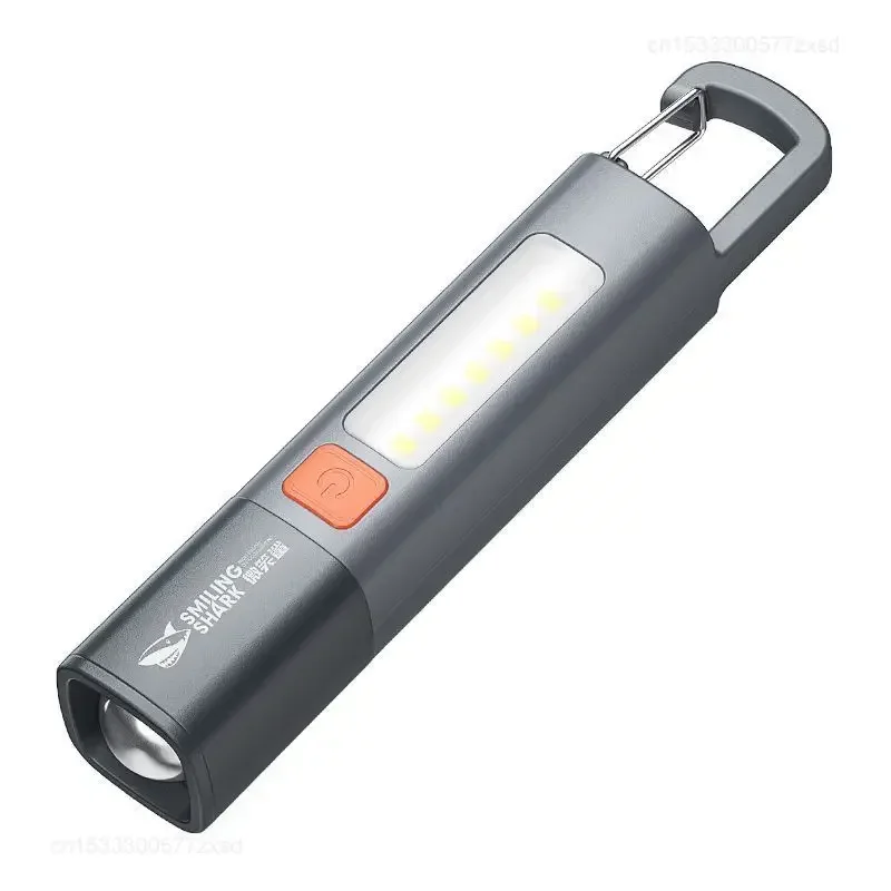 SMILING SHARK Outdoor Flashlight Strong Light Variable Focus with Floodlight Sid