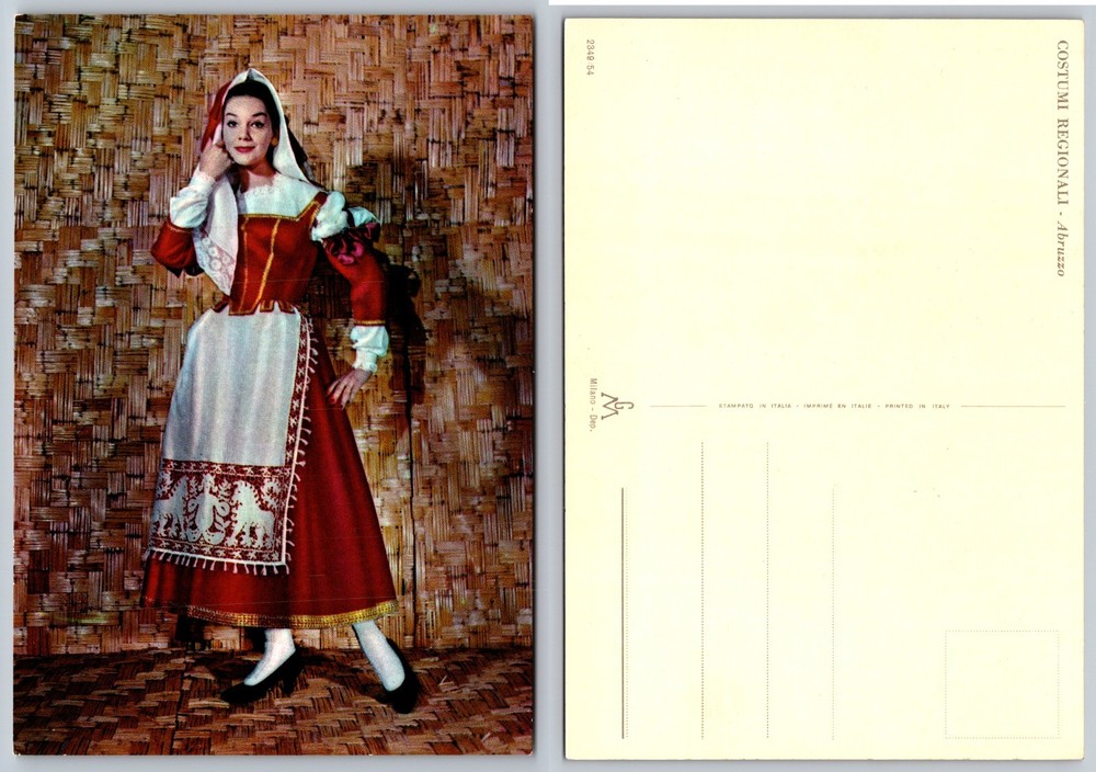Continental Costume Regional Abruzzo Postcard-image