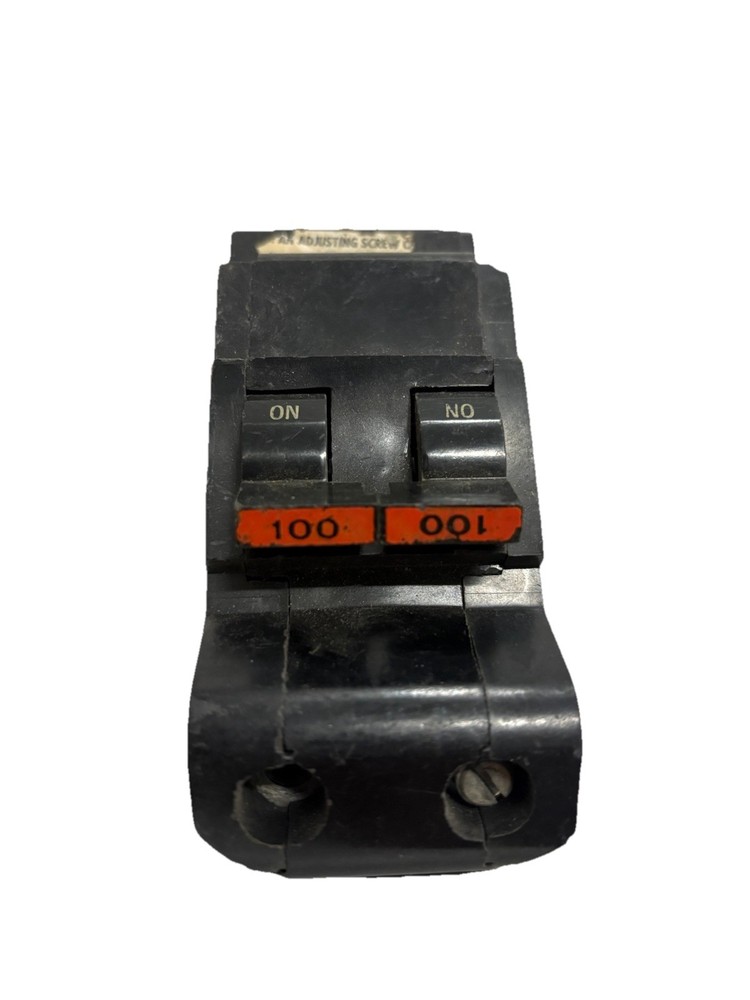 Federal Pacific FPE NA2100 2 Pole 100 Amp Stab Lok Circuit Breaker - Chipped