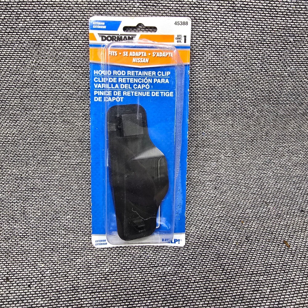 Dorman 45388 Hood Rod Retainer Clip for Nissan Black Plastic Exterior Hardware