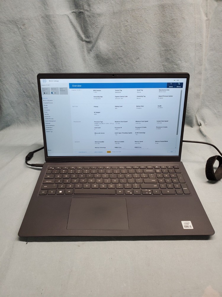 Dell Inspiron 15 3511 i5 1035G1 1.00GHz/ 8GB/ NO SSD 1920x1080 #2809