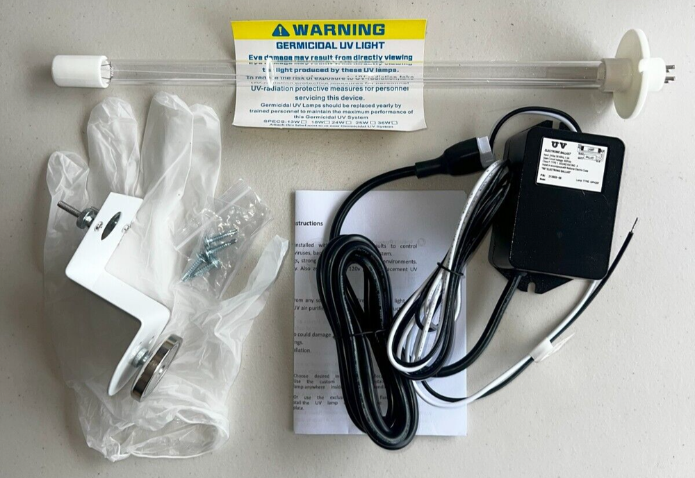 24VAC UV LIGHT AIR PURIFIER FOR AC HVAC COIL 14″ UV BULB - Breathe Clean Air!-image