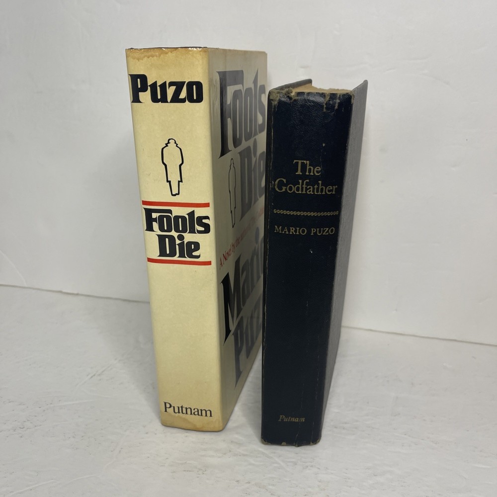The Godfather by Mario Puzo 1969 No Dust Jacket & Fools Die 1978 Hardcover Lot