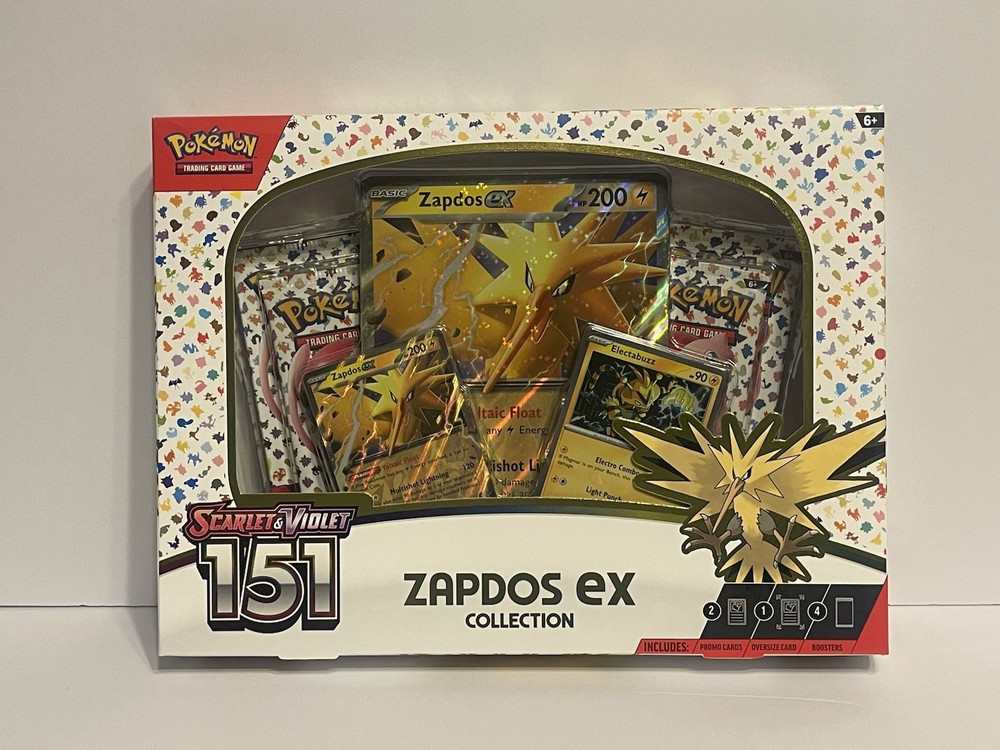 Pokemon TCG Scarlet & Violet 151 Factory Sealed Zapdos Ex Collection Box