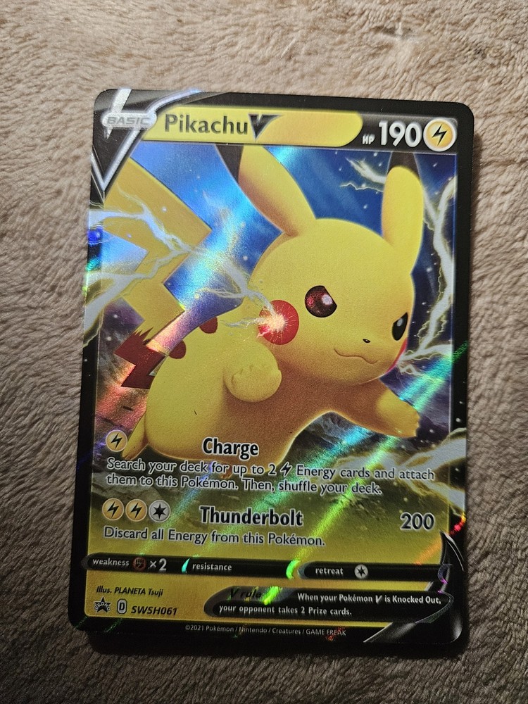 Pokémon TCG Pikachu V SWSH061 Full Art Holo Card Sword and Shield Promo