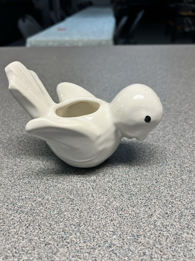 Ceramic Bird Planter White Decor Farmhouse Indoor/Outdoor