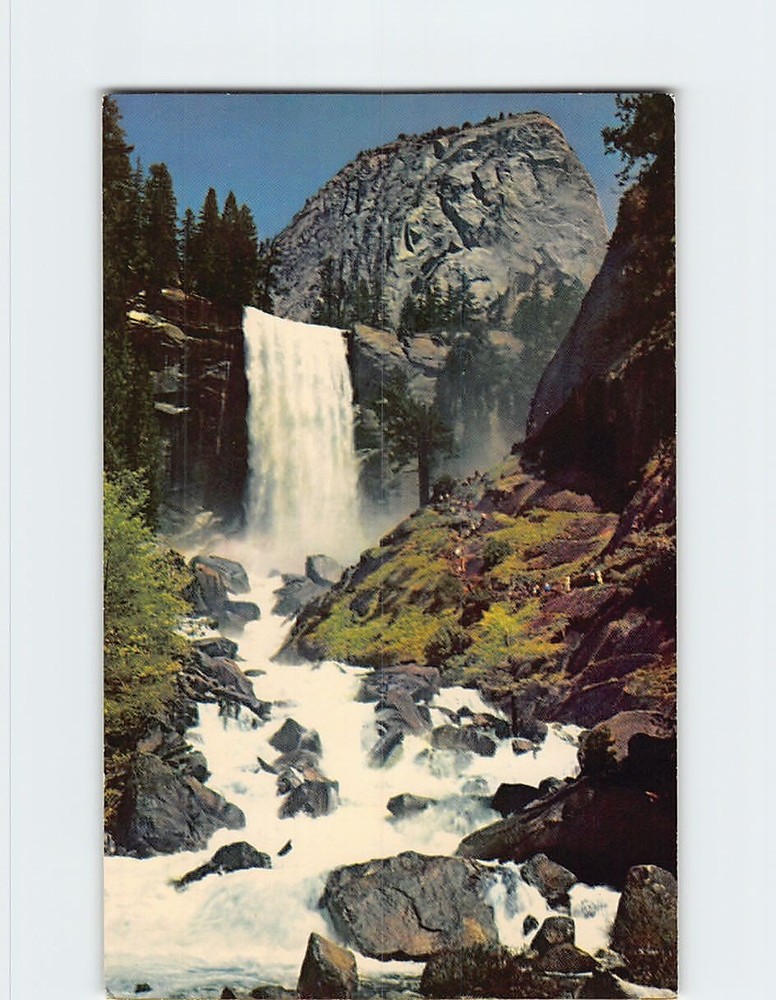 Postcard Vernal Fall Merced River California USA