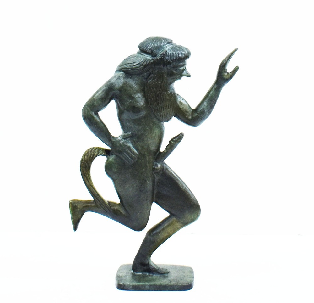 Bronze statue of Satyr - Mythical Creature - Ancient Greek Mythology - Dionysus