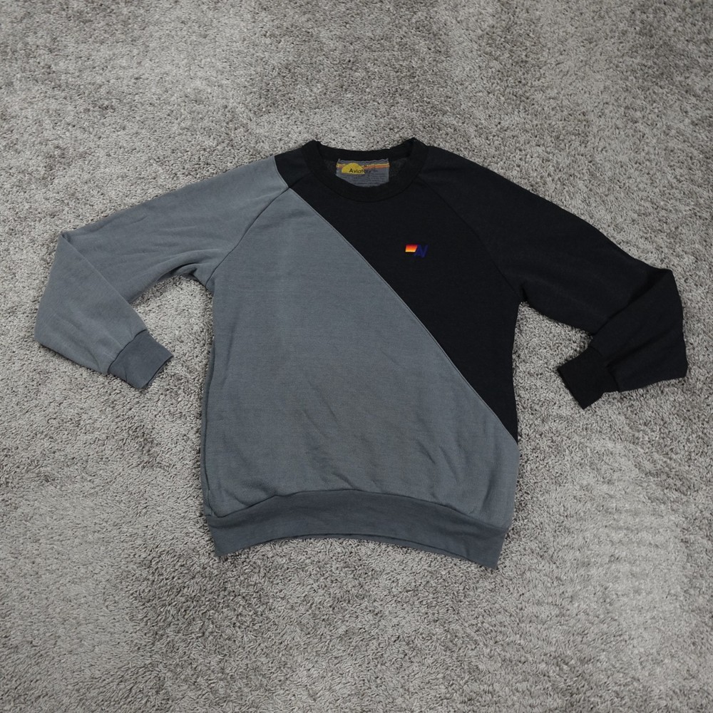 Aviator Nation Unisex Pullover Sweatshirt Size Medium Diagonal Crewneck
