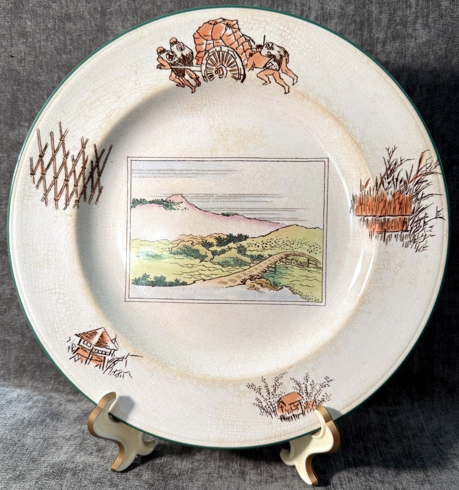 Wedgwood Japonism Aesthetic Dinner Plate Late 19th Century Hiroshige Scarce