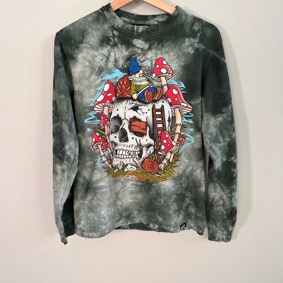 Broken Promises Gnomes Growing Green Tie-dye Long Sleeve T-Shirt