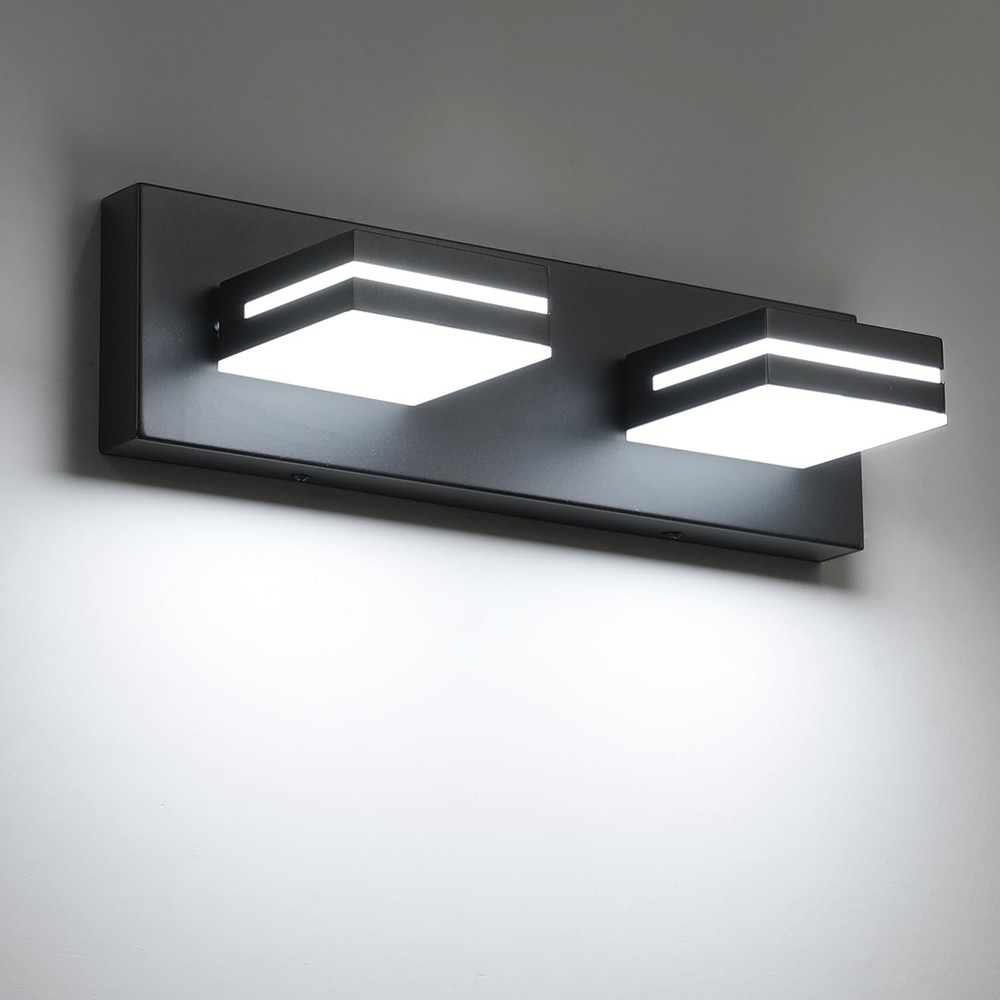 SineRise LED Modern Bathroom Vanity Light Fixtures (2-Light, 15.5-Inch), Matt...