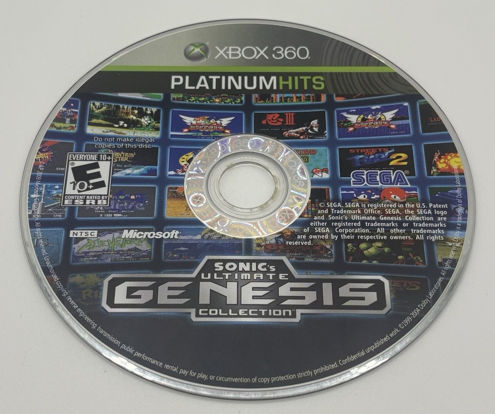 Sonics Ultimate Genesis Collection (Microsoft Xbox 360) - Disc Only