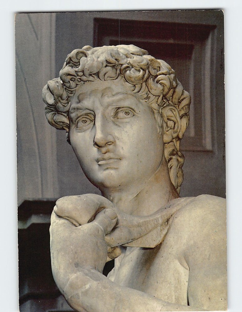 Postcard David Sculpture by Michelangelo Florence Italy