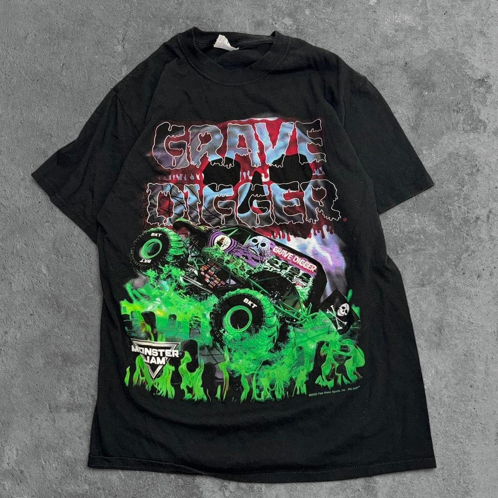 Vintage Grave Digger Monster Truck Racing T Shirt reprint VK08042