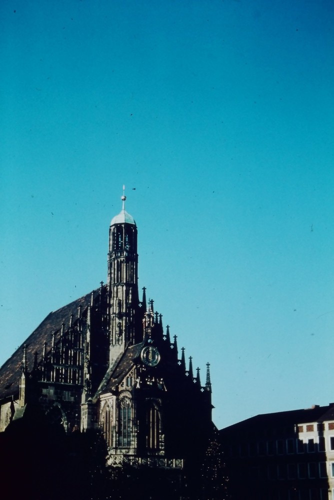c1960's 35mm Slide Film, Frauenkirche Nuremberg Germany Gothic Church European