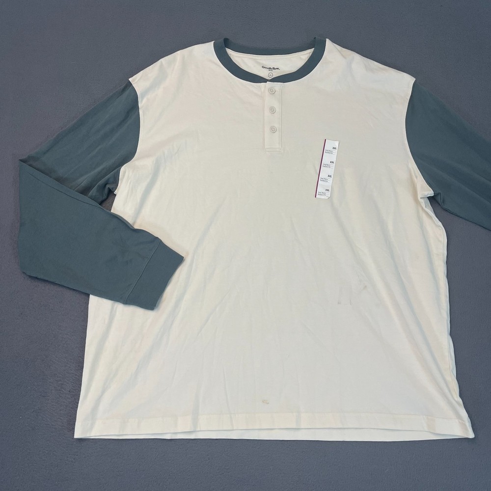 Goodfellow & Co Men’s XXL Long Sleeve Henley T-shirt 2 Tone Multi Baseball NWI