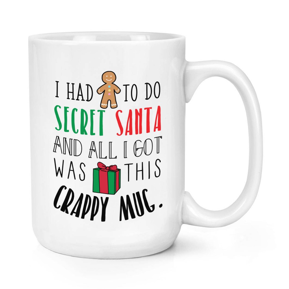 Secret Santa Coffee Mug Large Gift Cup for Holiday Cheer