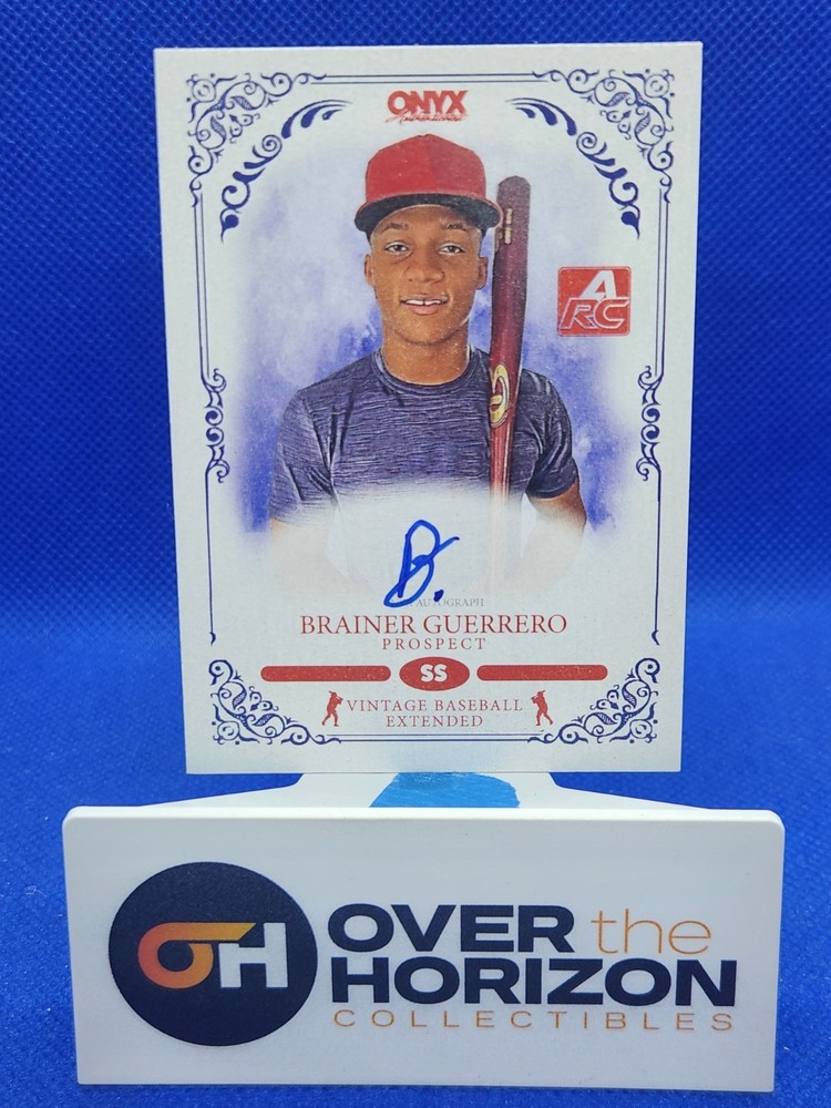 Brainer Guerrero 2022 Onyx Vintage Extended Blue Signatures Auto #VABG