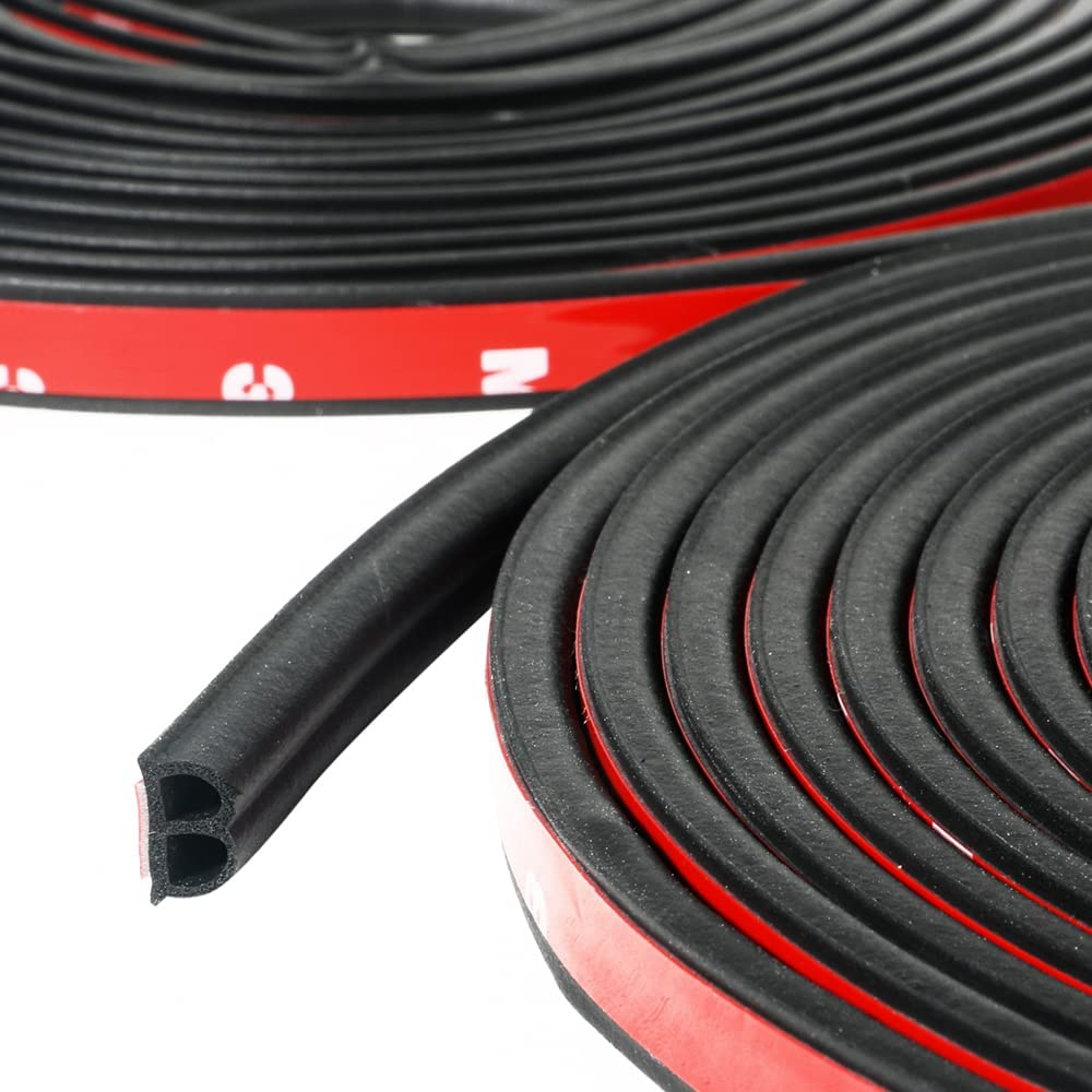 33Ft Car Weather Stripping B-Shape Door Seal Strip,Universal Self-Adhesive