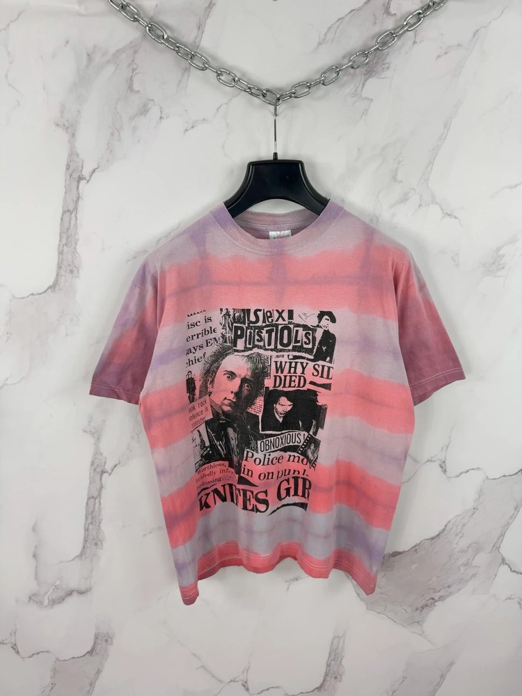 Vintage Sex Pistols Tie Dye T-Shirt Big Logo Punk Rock Band Size L
