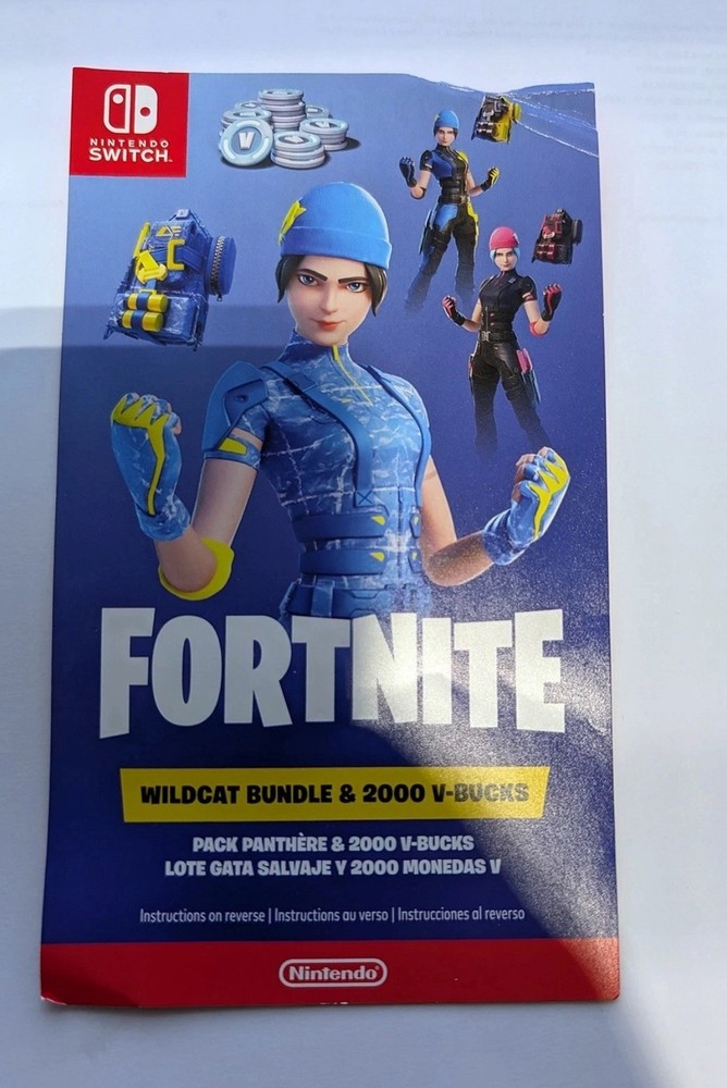 Nintendo Switch Fortnite Wildcat Code READ SLIDE