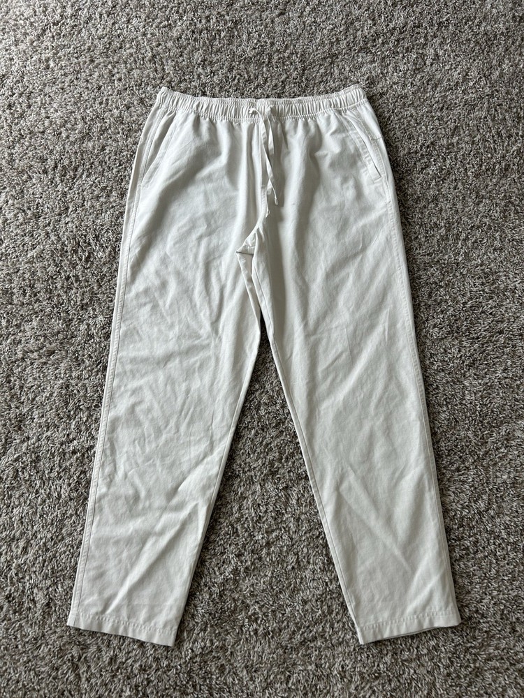 Lululemon Pants Men’s Large White Lululinen Jogging Athleisure Pace Breaker Bone