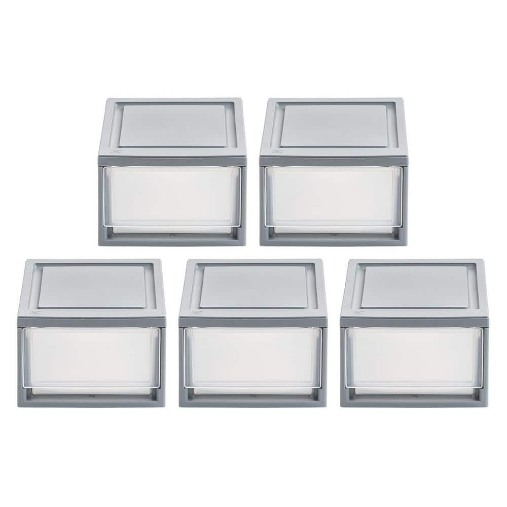 1 Drawer Gray Stackable Storage Unit(8.50