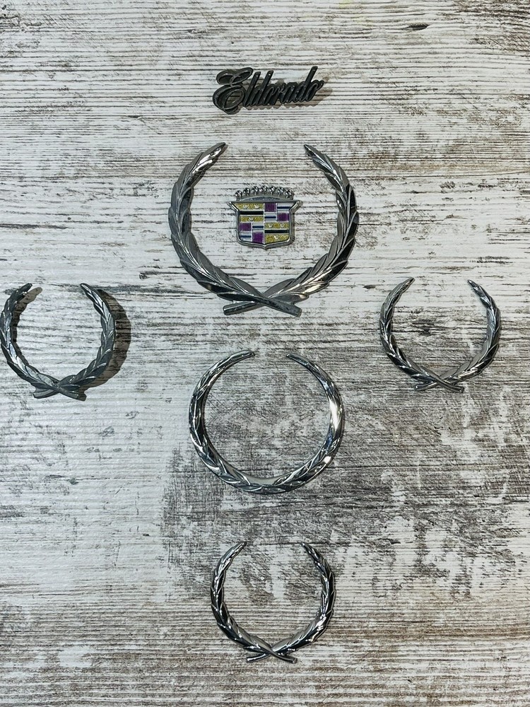 Cadillac Wreaths & Eldorado emblems Lot Of 8 Read Description A1 Repair
