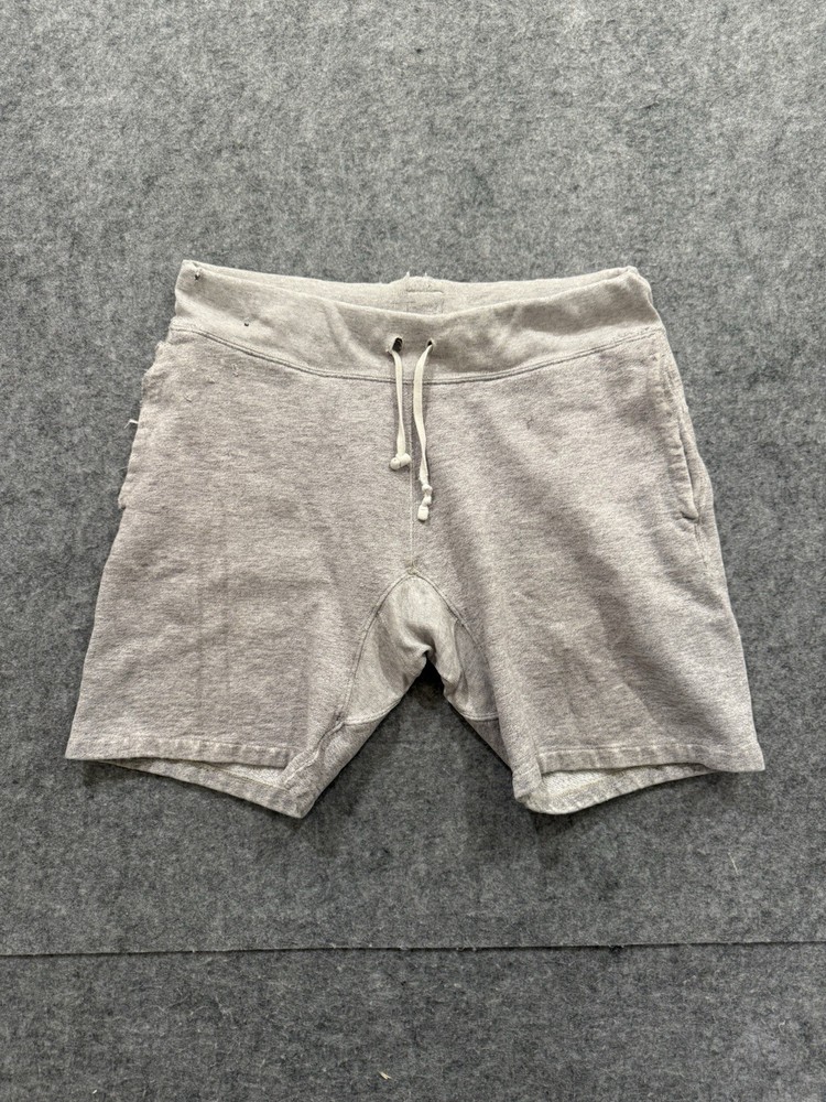 RRL Ralph Lauren Sweat Shorts Men's Size M Gray Cotton Distressed Medium