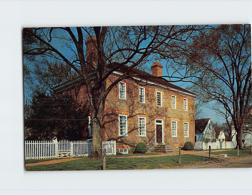 Postcard George Wythe House Williamsburg Virginia USA