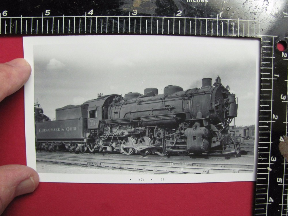 OLD PHOTO of CHESAPEAKE & OHIO RAILROAD 0-8-0 LOCOMOTIVE #116 RICHMOND VIRGINIA
