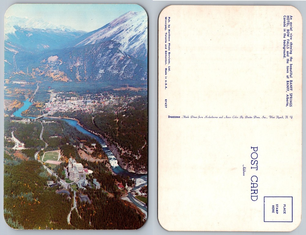 Banff Springs Hotel Aerial View Canada Postcard
