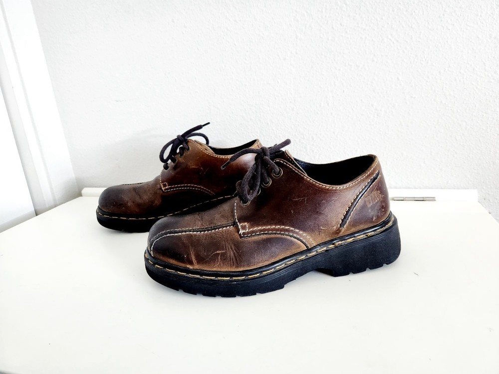 Vintage Dr Martens 9302 Mens Brown Leather Oxfords Shoes Size UK 9 US 10 mens