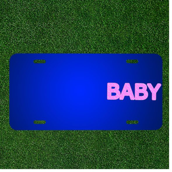 Custom Personalized License Plate With Add Names To Baby Newborn Baby Shower