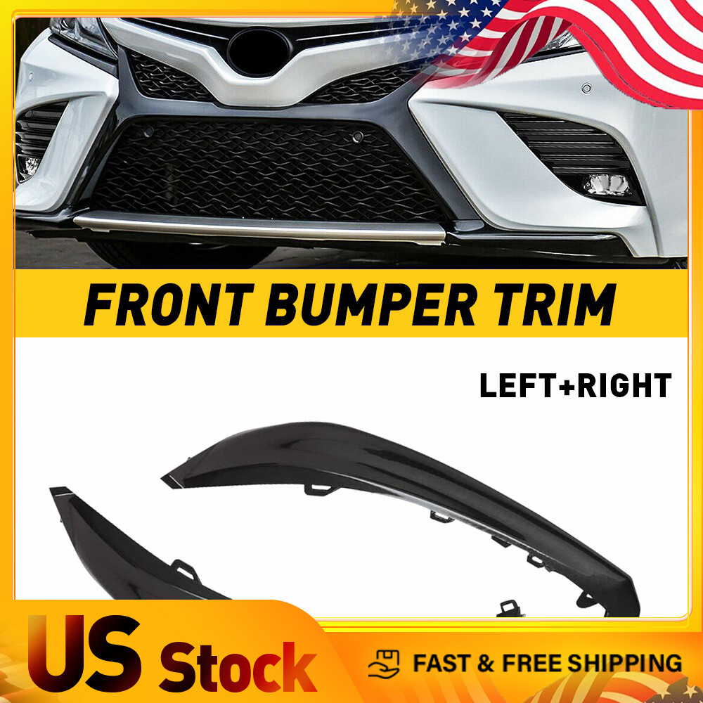 For 2018 2019 Toyota 2020 Camry Bumper SE/XSE Grille Front Trim Molding Set Pair