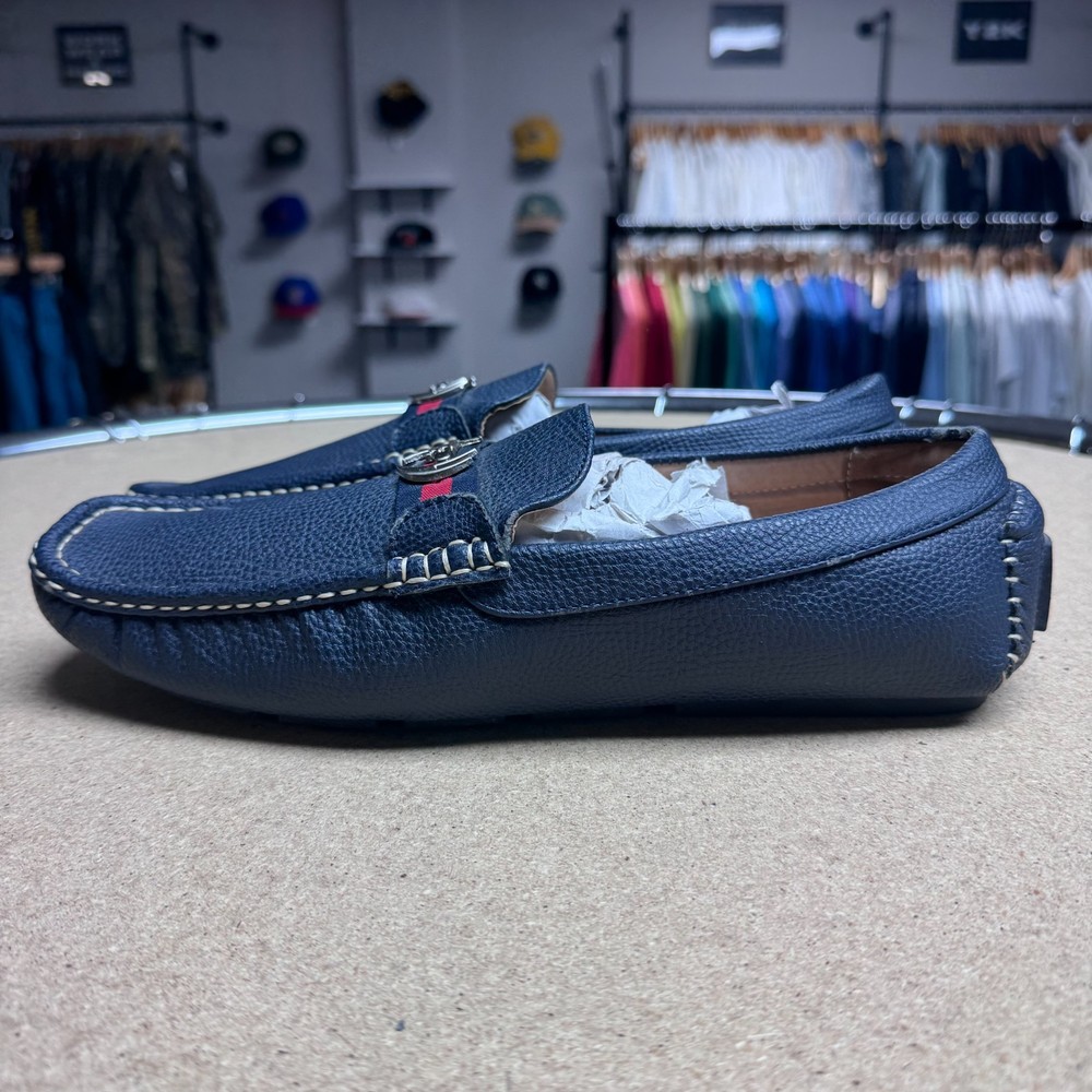 Phat Farm Y2K Loafers Slip On Shoes Navy Blue - Mens Size
