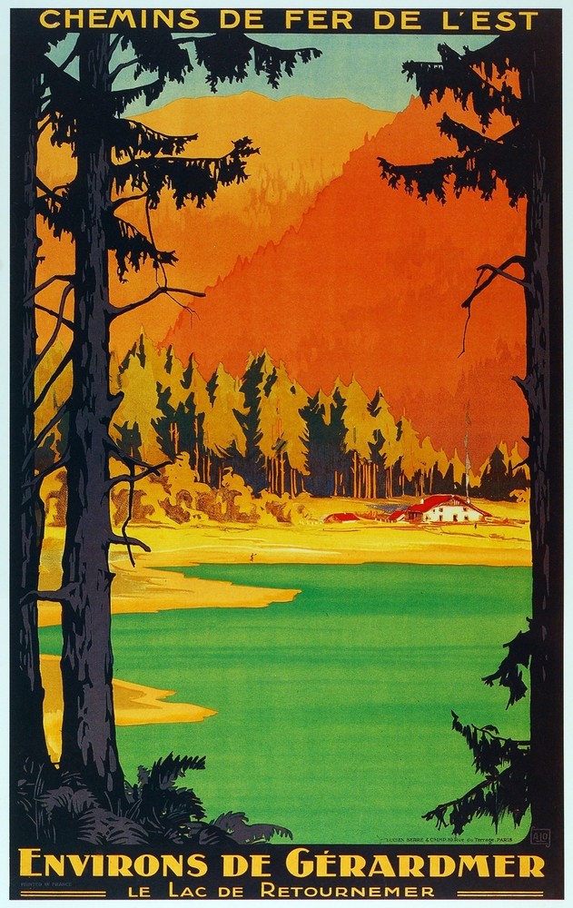 Chemins de fer environs de Gerardmer Decor Poster. Fine Graphic Art Design. 2897