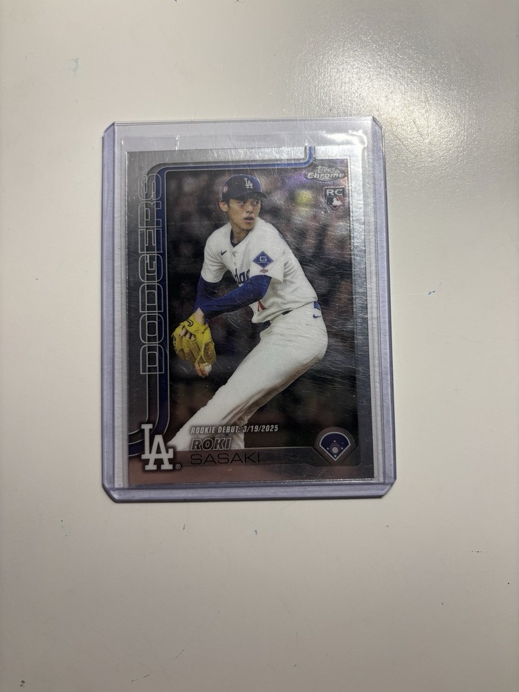 2025 Topps Chrome Update Roki Sasaki #USC73 Rookie Debut Los Angeles Dodgers RC