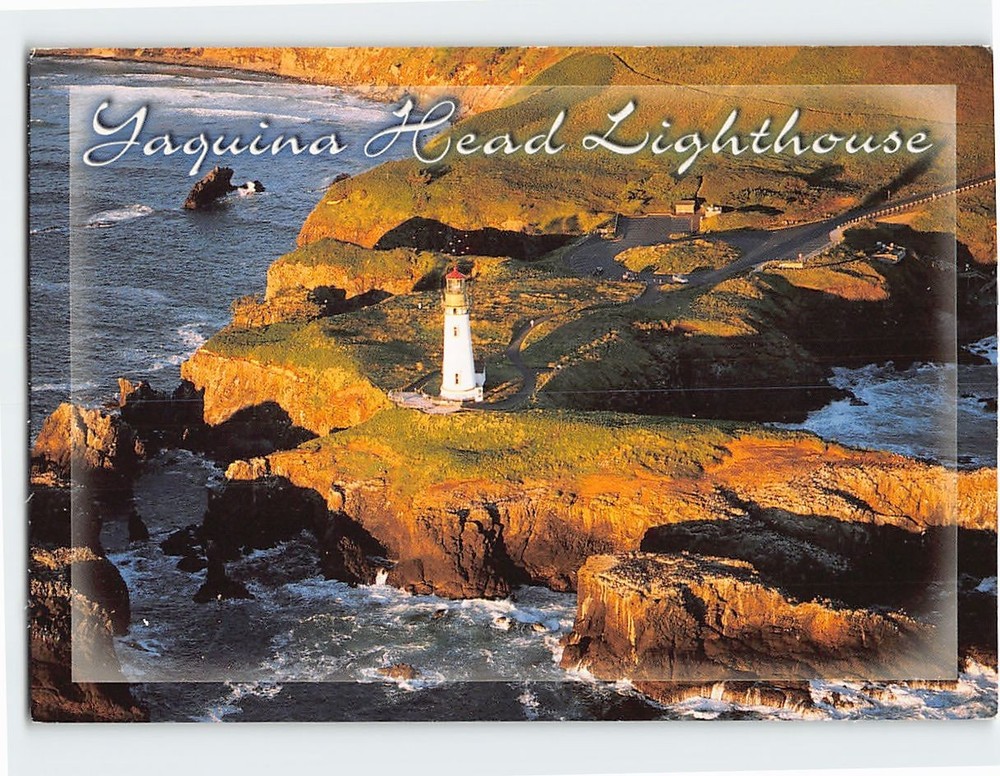 Postcard Yaquina Head Lighthouse Newport Oregon USA