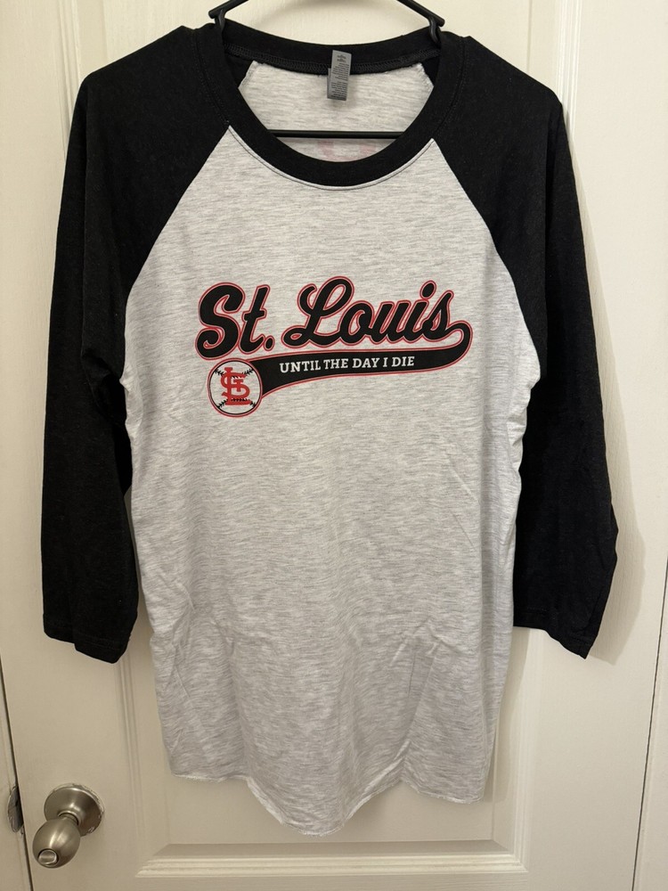 (SIZE XL) ST. LOUIS CARDINALS EMO NIGHT 3/4 LENGTH T-SHIRT THEME 5-3-24 NEW!