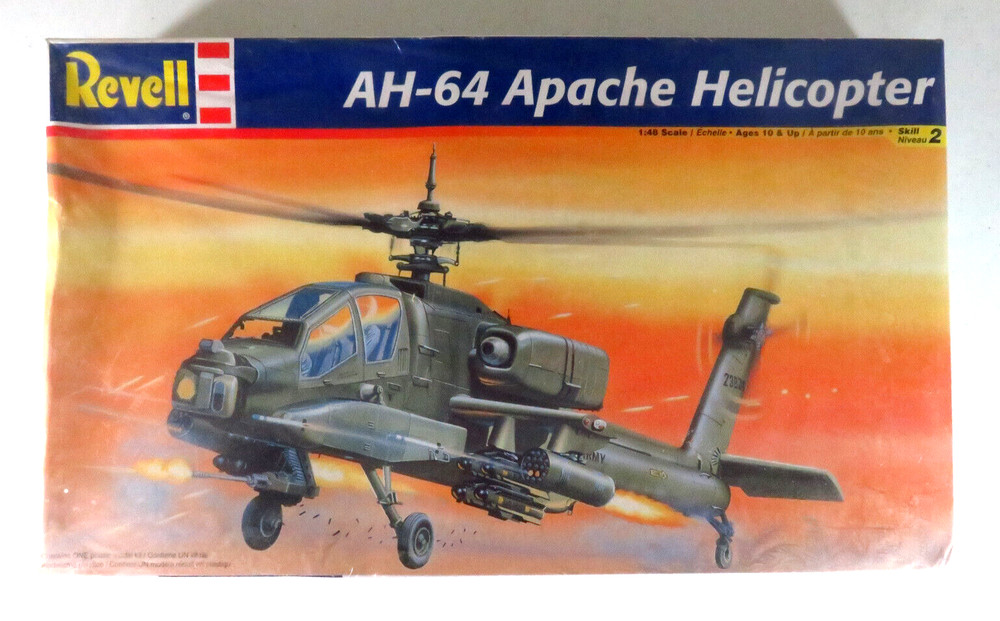 2005 Revell Ah-64 Apache Helicopter Model  1:48 Scale - New Sealed