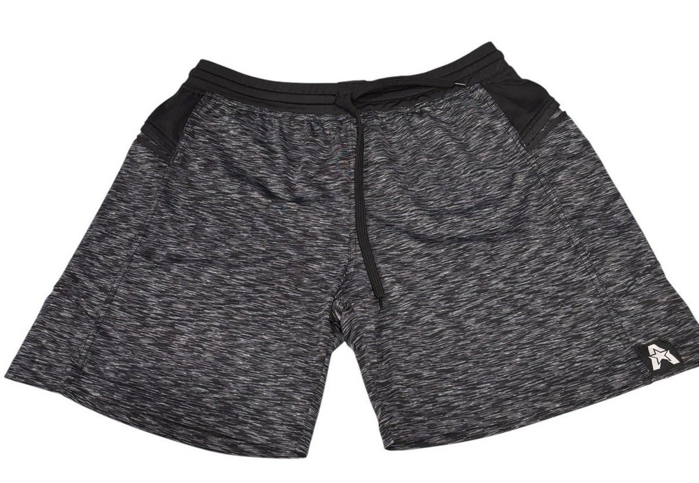 Men’s Medium Athletic Shorts Black Gray RBX