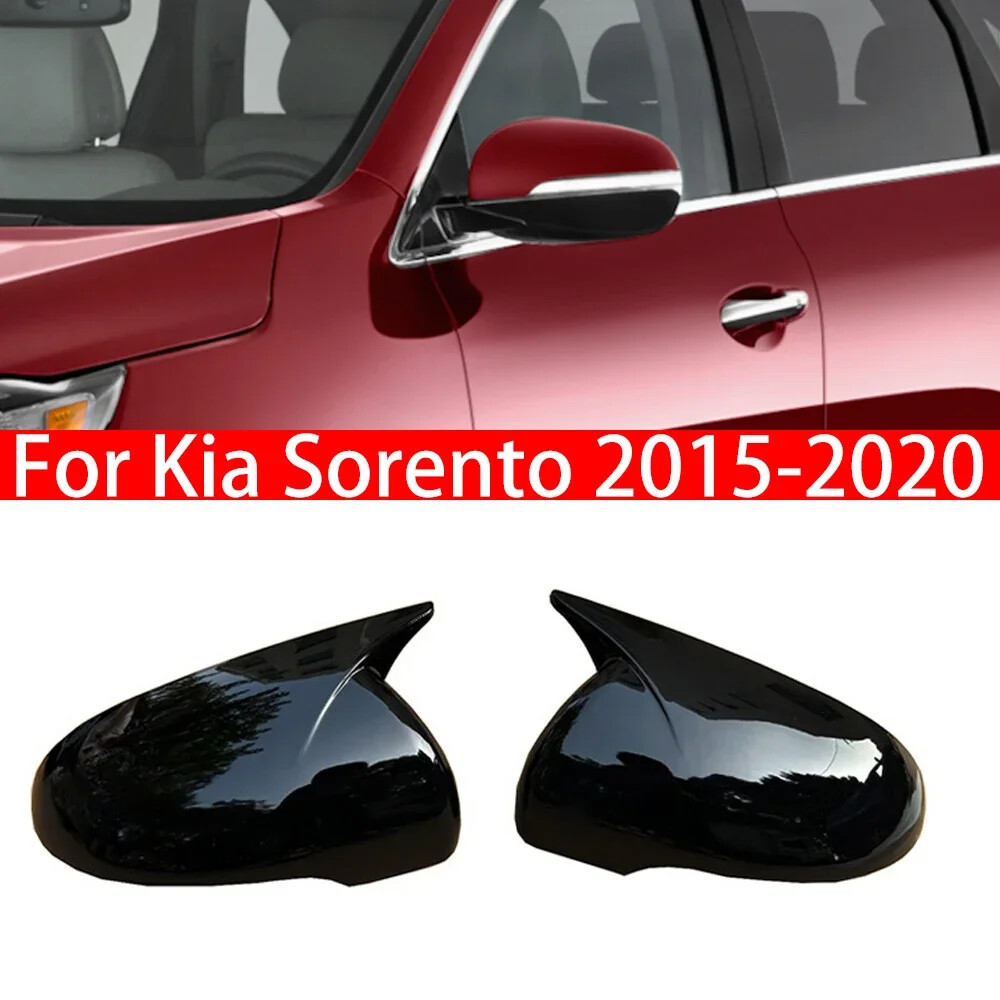 For Kia Sorento 2015-2020 2x Rearview Side Mirror Cover Wing Cap Trim Add on